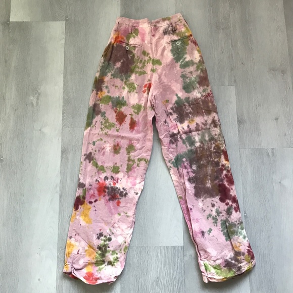 Industria Vtg ink Painters Pant High Rise Button Fly Ankle Pant Womens 0 - Picture 8 of 11